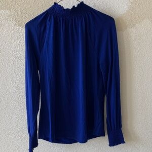 Chico's Royal Blue Smocked Blouse